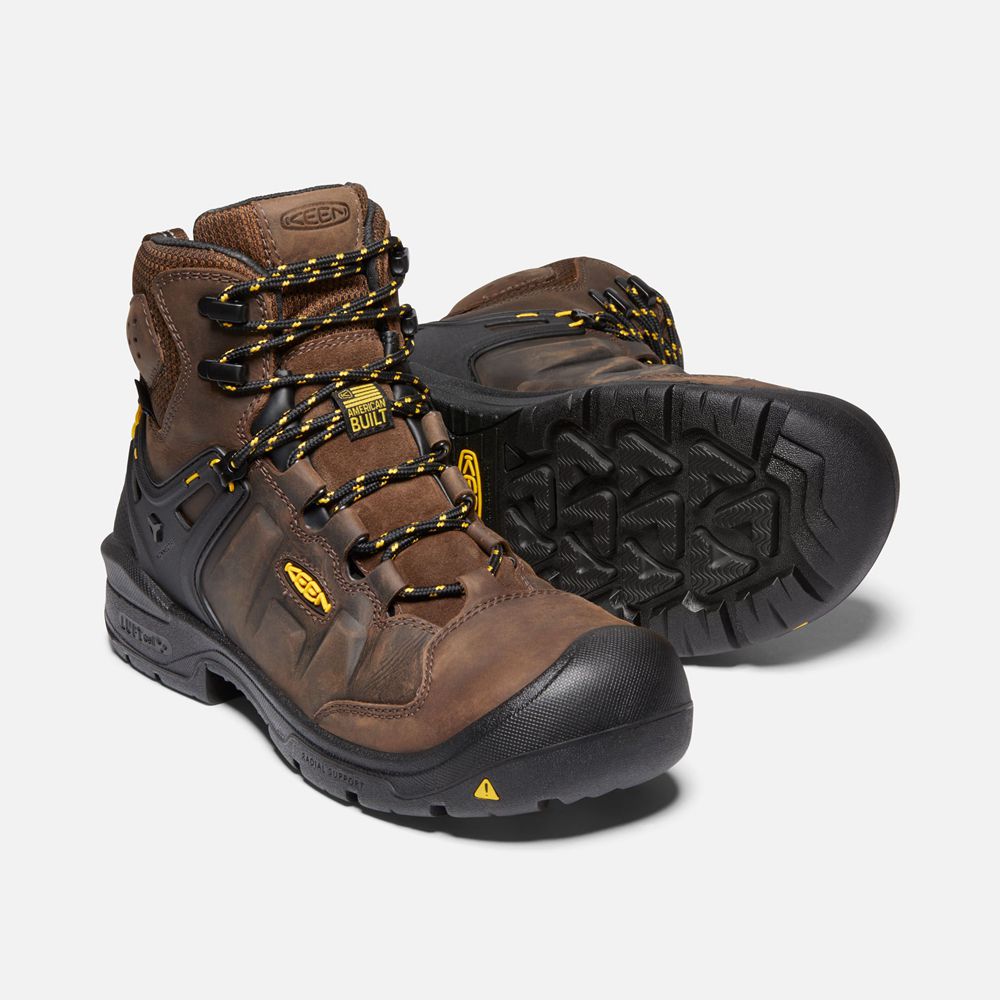 Keen Laarzen Heren Bruin - Dover 6\" Wp (Carbon-Fiber Toe) - 40267-DUNY